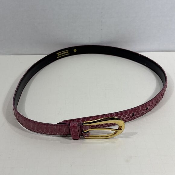 Giani Bernini Pink Snakeskin Womens Belt Size Small Vintage Metallic 26.5-30.5” - Picture 1 of 5